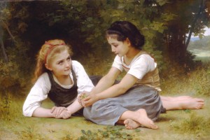 Two girls chatting